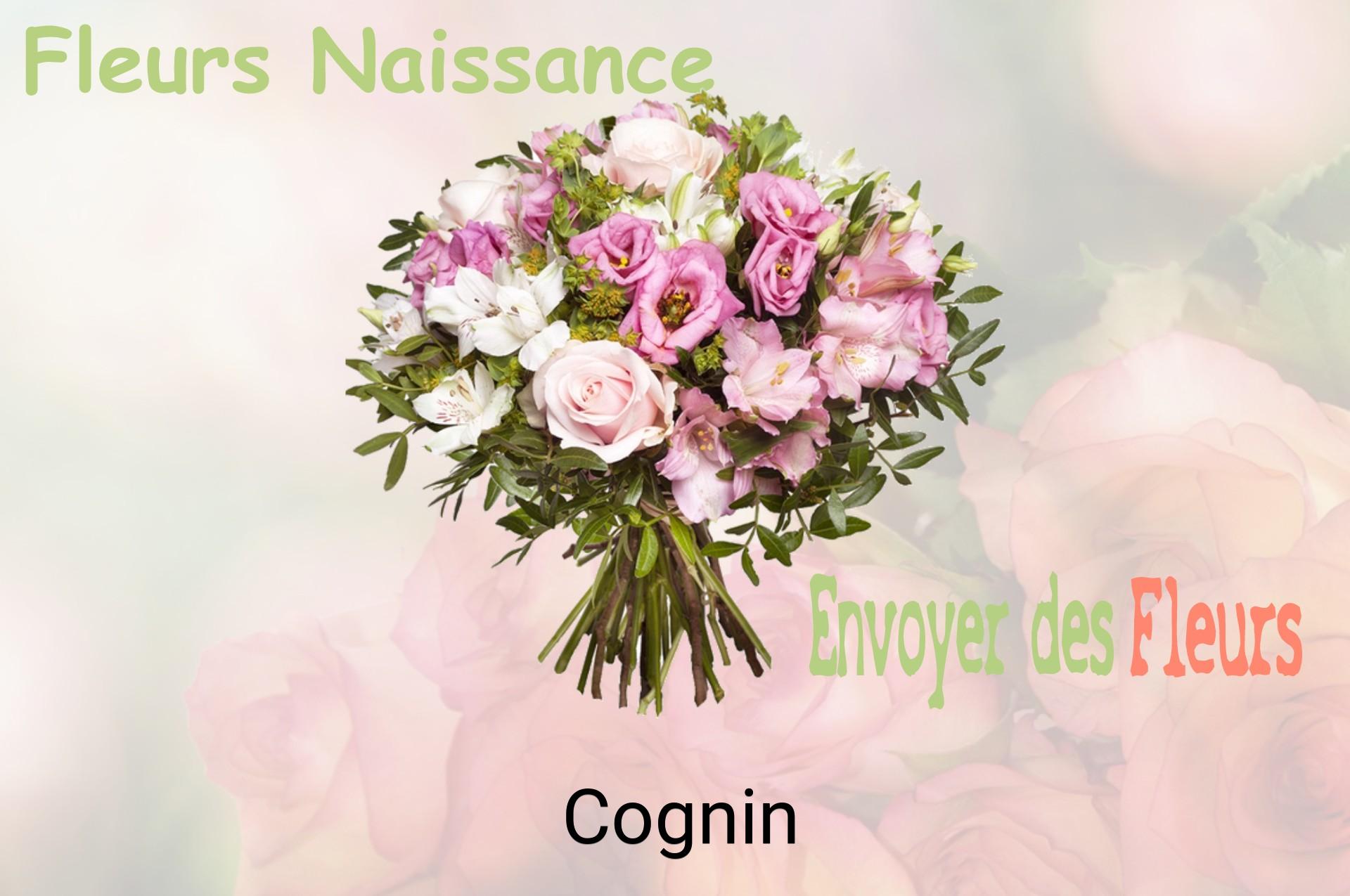 Bouquet de fleurs de naissance livré à Cognin